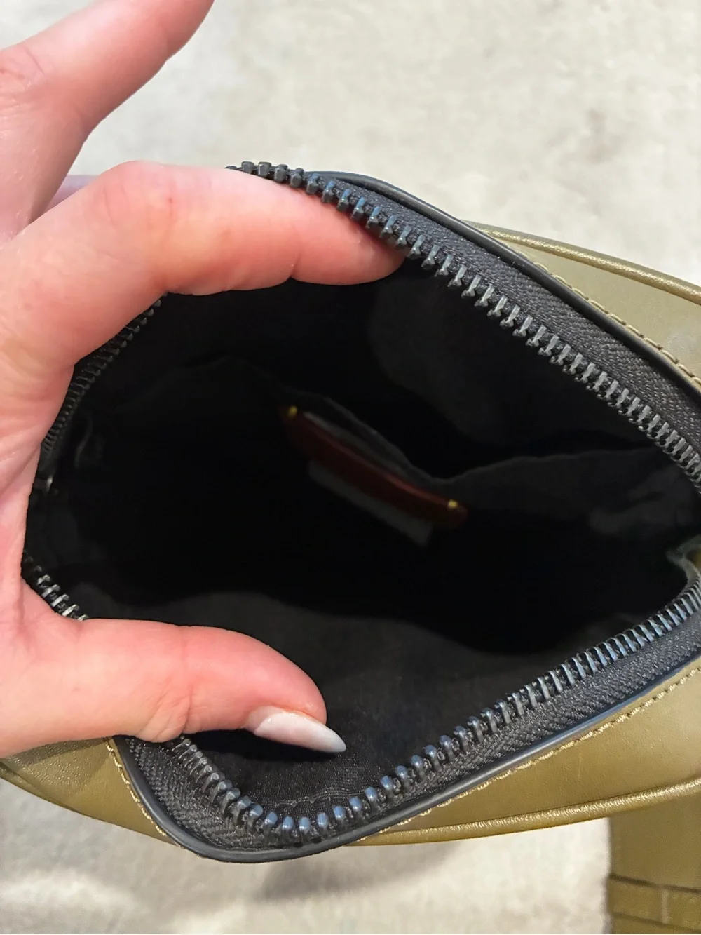 COACH Olive Green Leather Crossbody Bag
